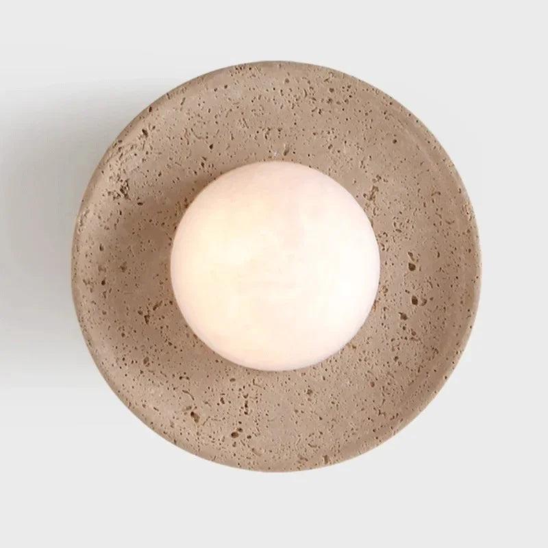 Fjordgarth Travertine Wall Lamp