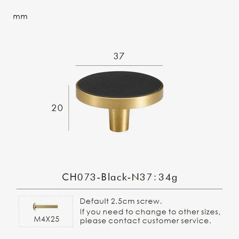 Fjordgate Brass & Cow Leather Handle