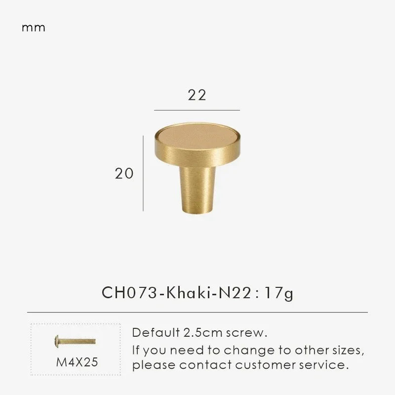 Fjordgate Brass & Cow Leather Handle