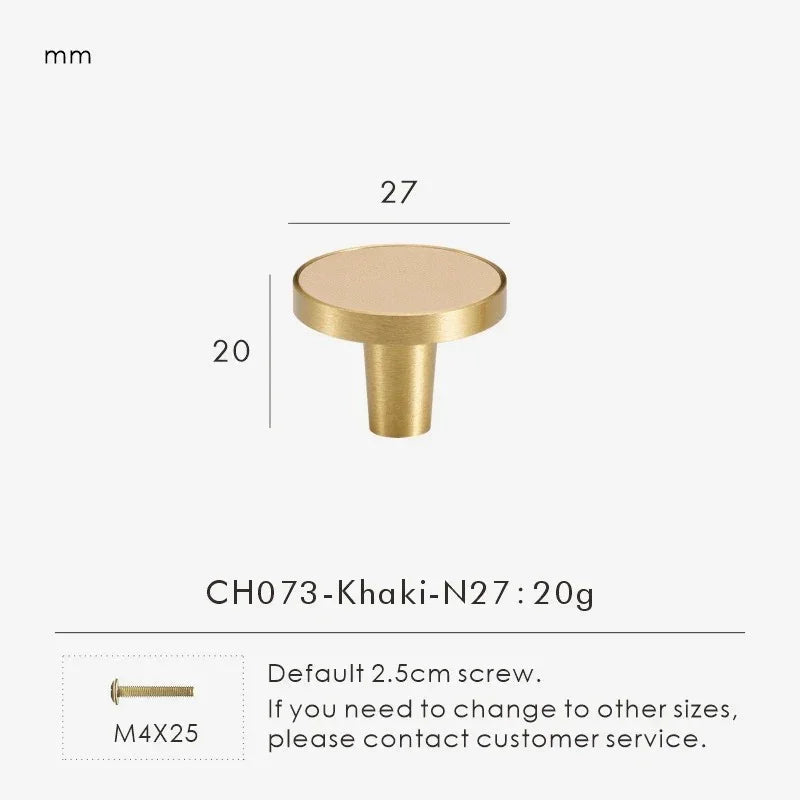 Fjordgate Brass & Cow Leather Handle