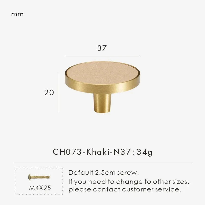 Fjordgate Brass & Cow Leather Handle