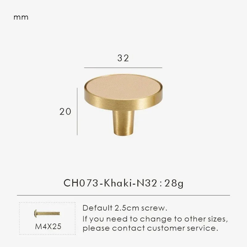 Fjordgate Brass & Cow Leather Handle