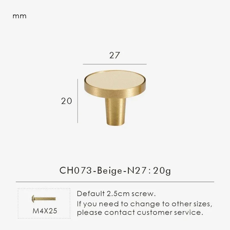 Fjordgate Brass & Cow Leather Handle