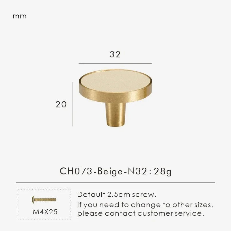 Fjordgate Brass & Cow Leather Handle