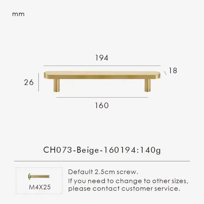 Fjordgate Brass & Cow Leather Handle