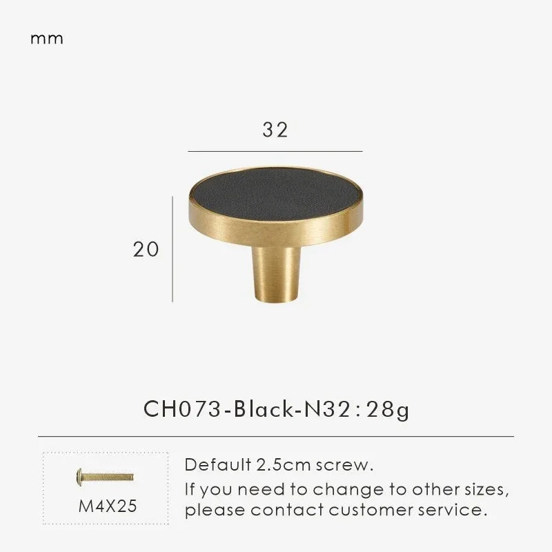 Fjordgate Brass & Cow Leather Handle