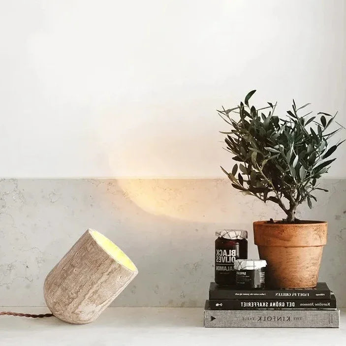 Fjordmont Travertine Table Lamp