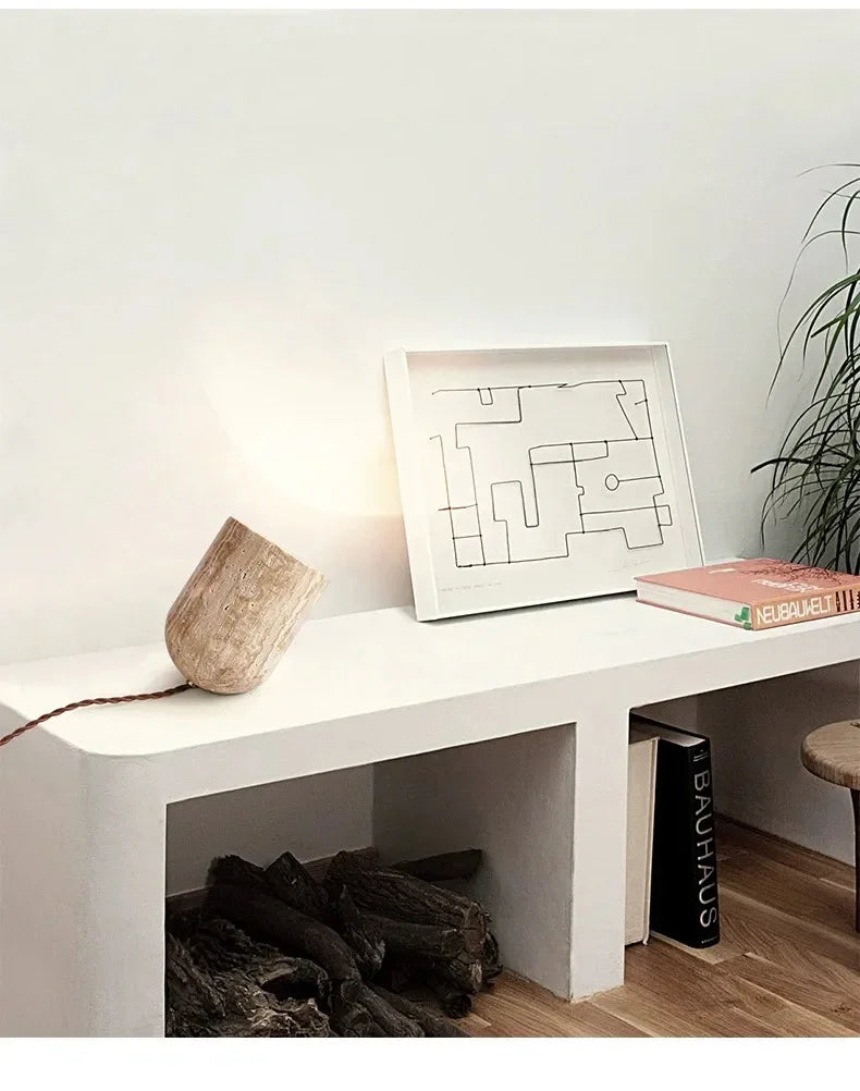 Fjordmont Travertine Table Lamp