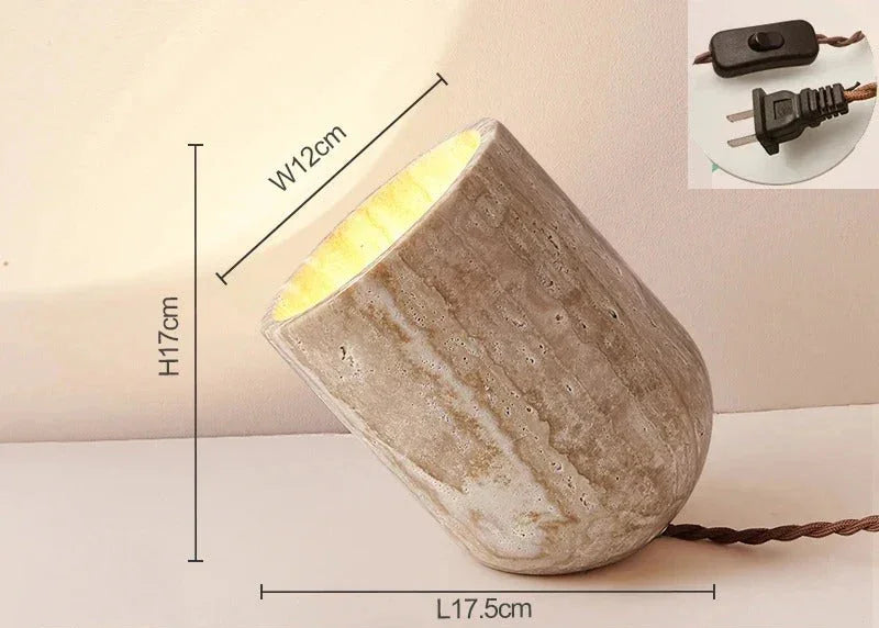 Fjordmont Travertine Table Lamp
