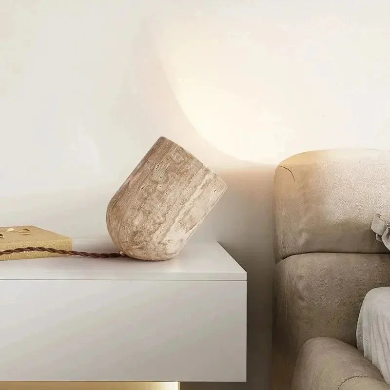 Fjordmont Travertine Table Lamp