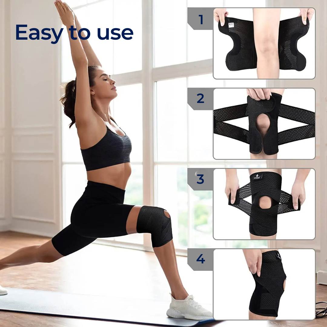 FlexGuard Knee Pads with Compression Springs and Adjustable Tension Strap, view 3