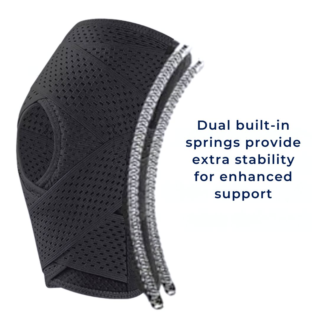 FlexGuard Knee Pads with Compression Springs and Adjustable Tension Strap, view 5