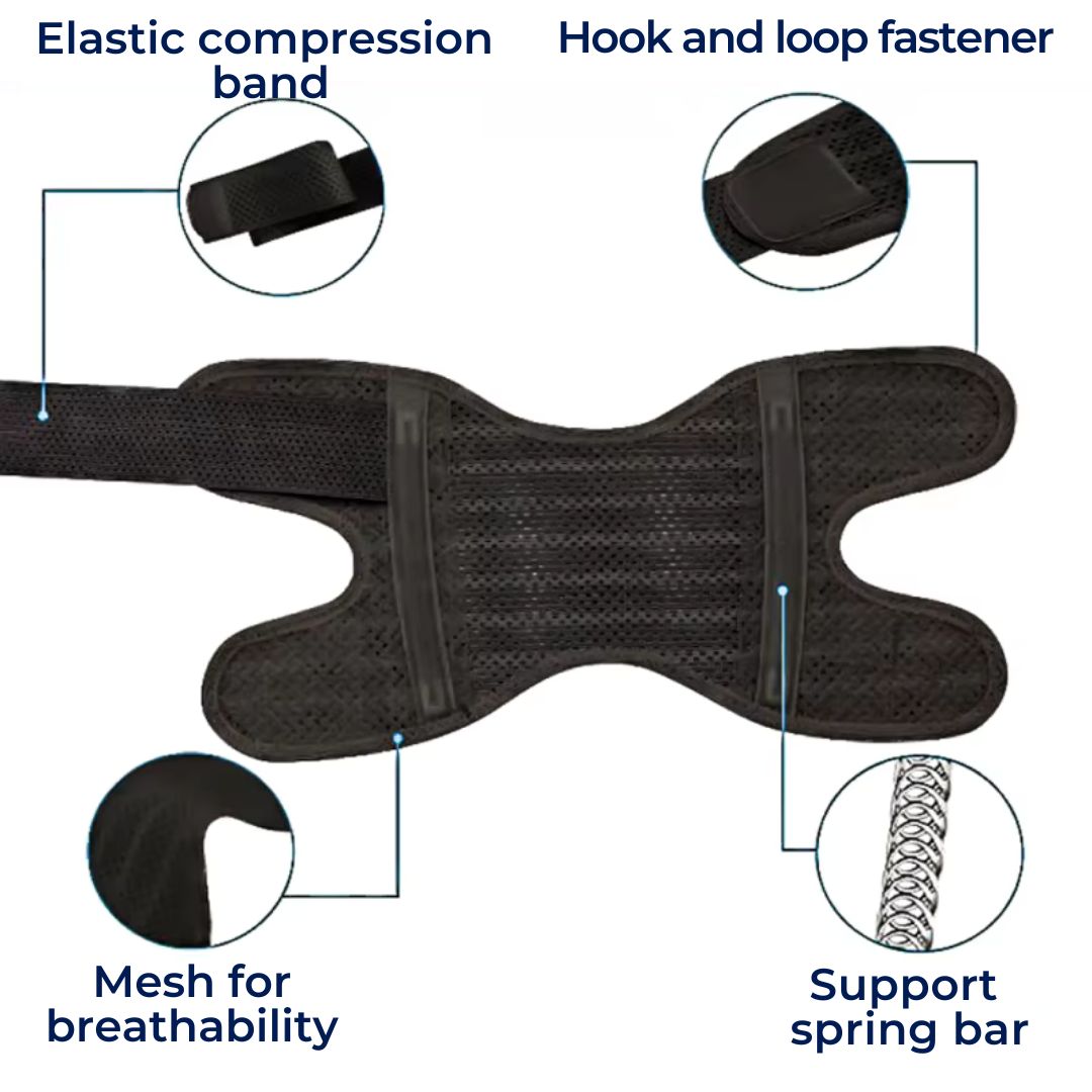 FlexGuard Knee Pads with Compression Springs and Adjustable Tension Strap, view 7