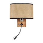 Flexible Spotlight Bedside Reading Light with Oval Fabric Shade, view 4