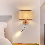 Flexible Spotlight Bedside Reading Light with Oval Fabric Shade, view 8