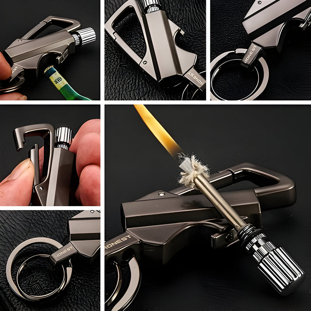 Flint Fire Starter Keychain with Bottle Opener, 7 cm, 40 g, view 2