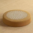 Floor Cushion White Black | High & Bury