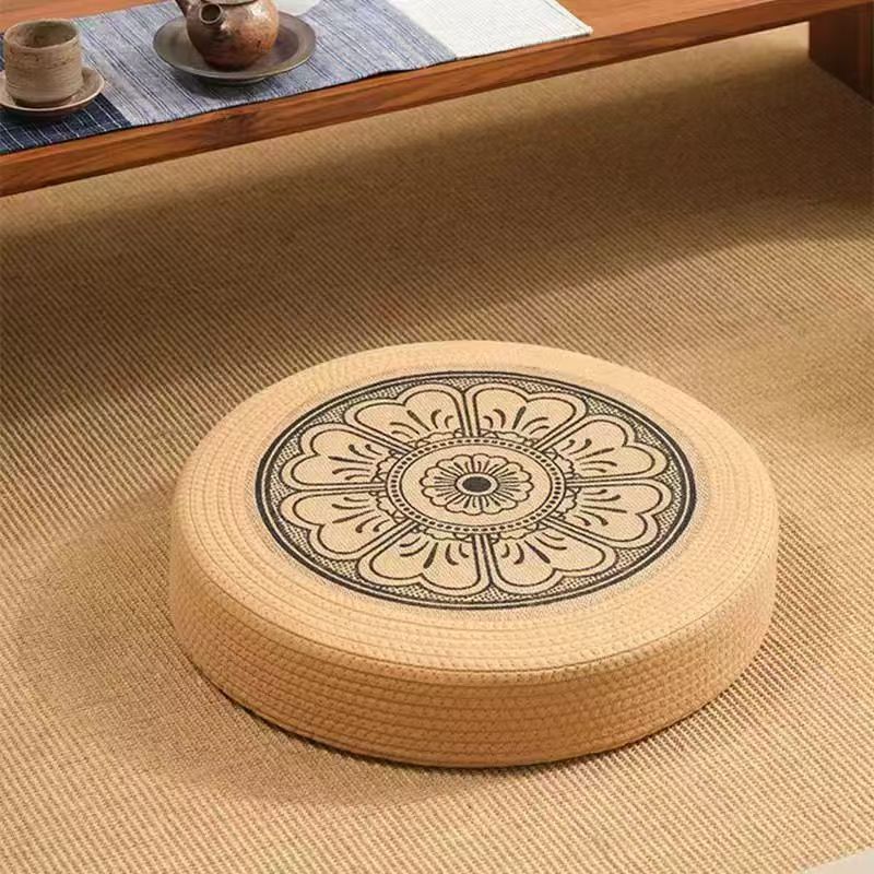 Floor Cushion White Black | High & Bury