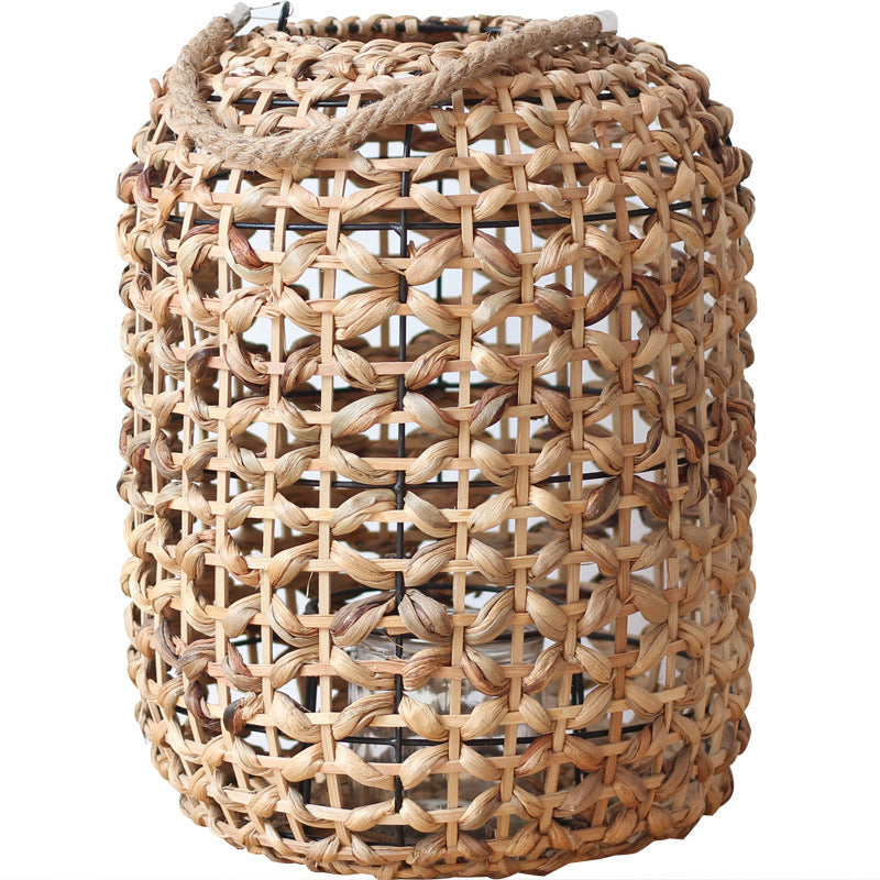 Floor Lamp Woven Natural Fiber Wood | High & Bury