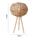 Floor Lamp Woven Natural Fiber Wood | High & Bury