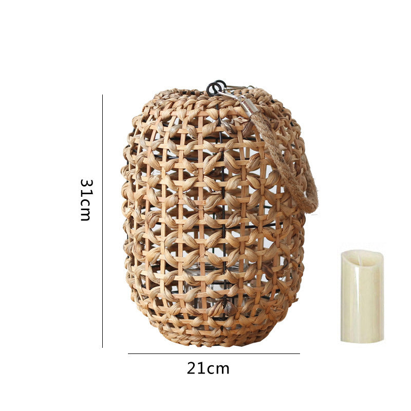 Floor Lamp Woven Natural Fiber Wood | High & Bury