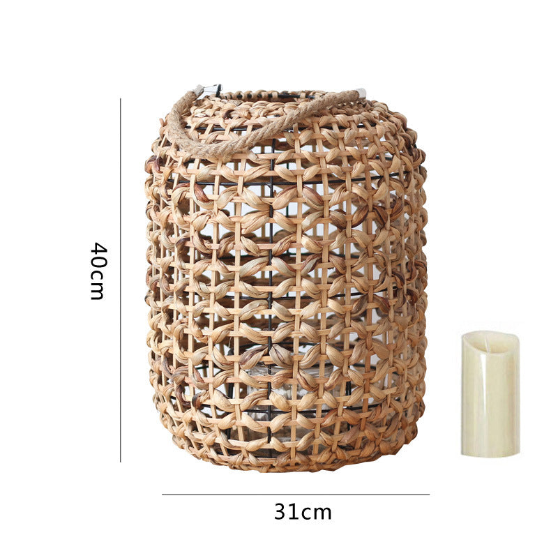 Floor Lamp Woven Natural Fiber Wood | High & Bury
