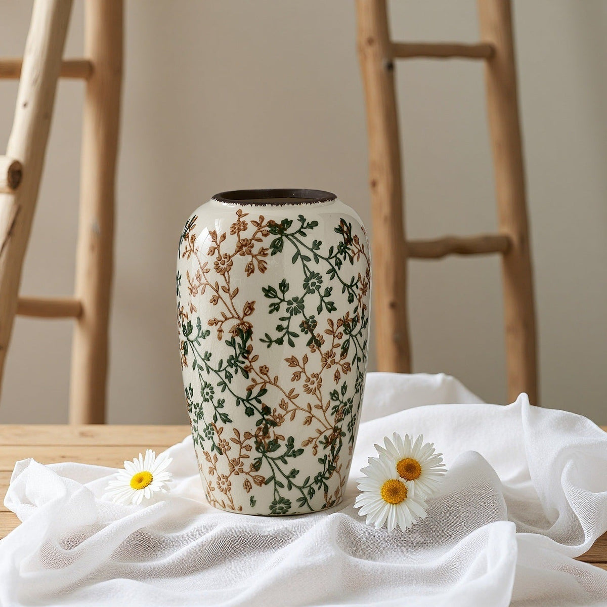 Floral Ceramic Vase | High & Bury