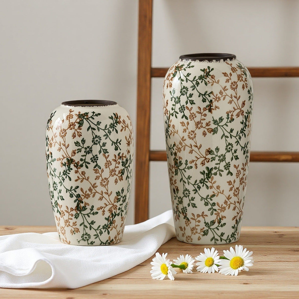 Floral Ceramic Vase | High & Bury