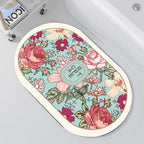 Floral Embellished Memory Foam Bath Mat | High & Bury