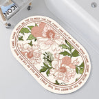 Floral Embellished Memory Foam Bath Mat | High & Bury