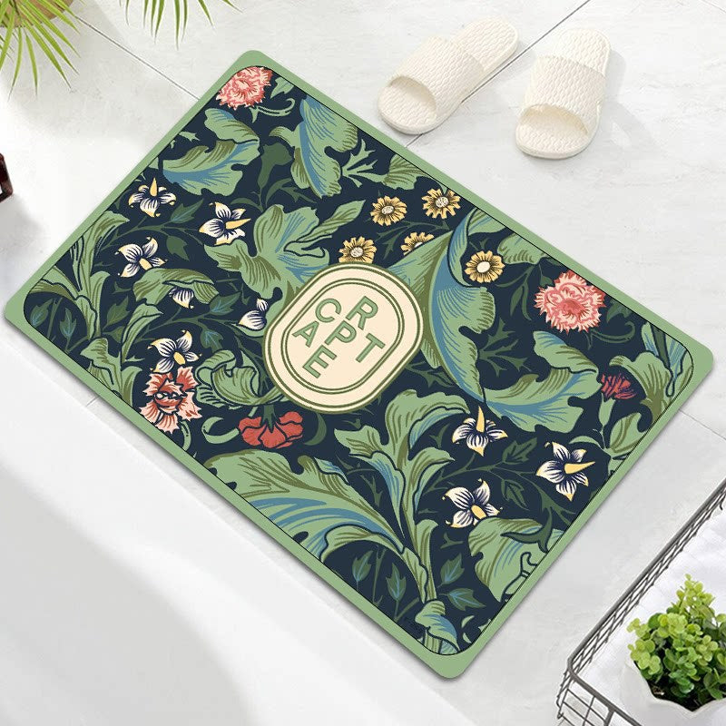 Floral Embellished Memory Foam Bath Mat | High & Bury