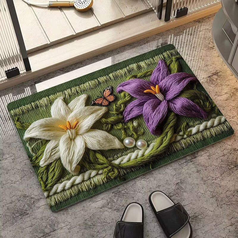Floral-Inspired Decorative Area Mat | High & Bury
