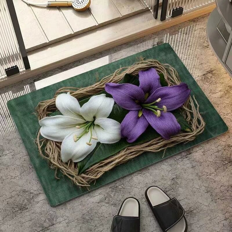 Floral-Inspired Decorative Area Mat | High & Bury