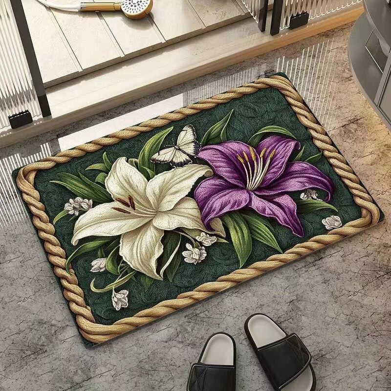 Floral-Inspired Decorative Area Mat | High & Bury