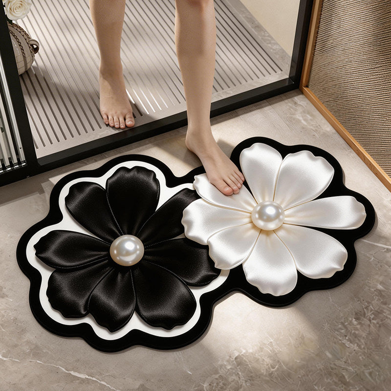 Floral Lace Decor Bath Mat | High & Bury