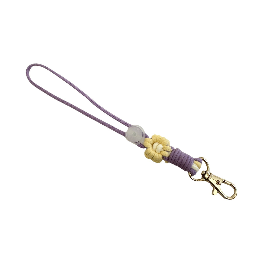 Floral Macrame Keychain Holder | High & Bury