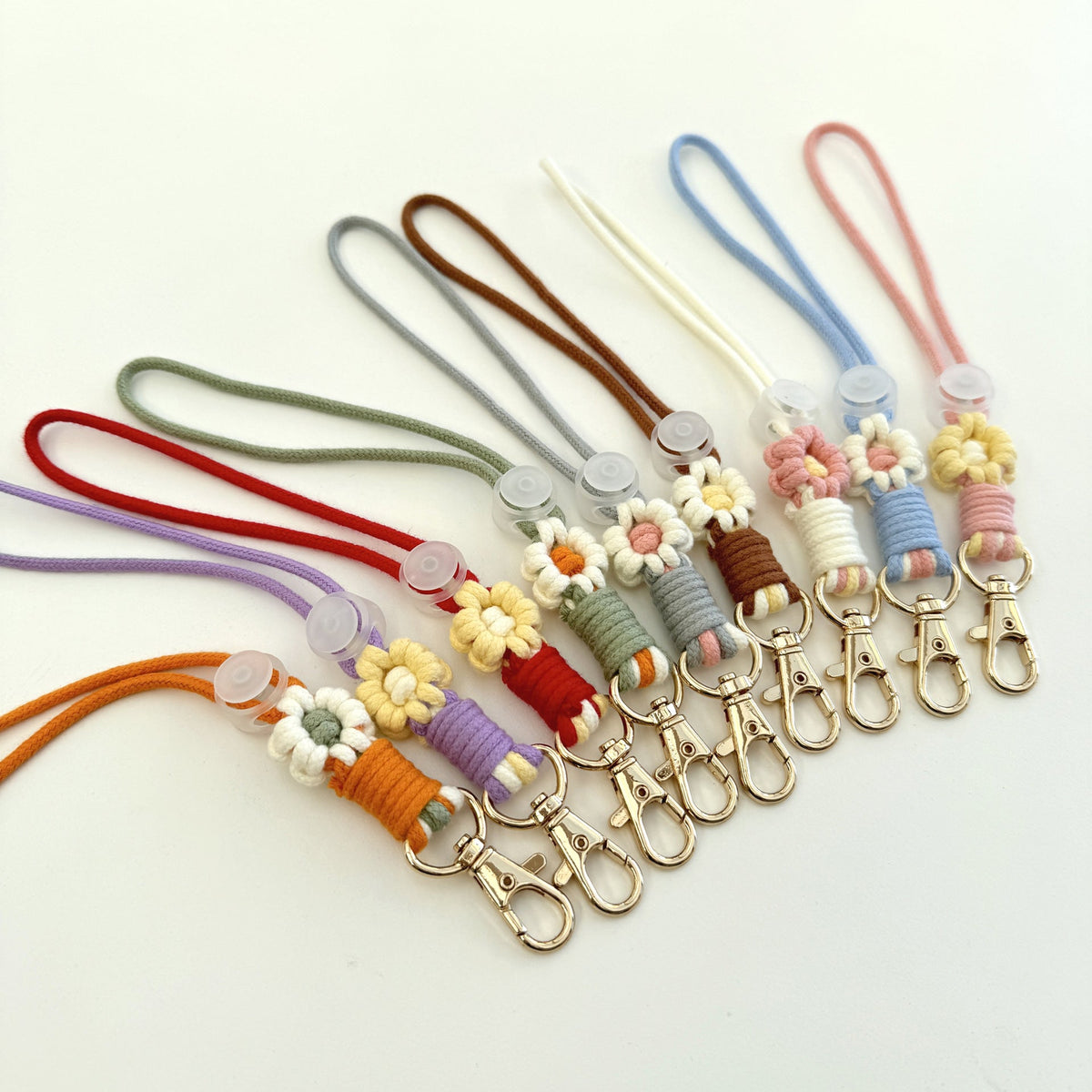 Floral Macrame Keychain Holder | High & Bury