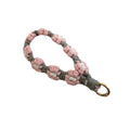 Floral Macrame Keychain Holder Red Blue | High & Bury