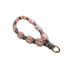 Floral Macrame Keychain Holder Red Blue | High & Bury