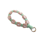 Floral Macrame Keychain Holder Red Blue | High & Bury