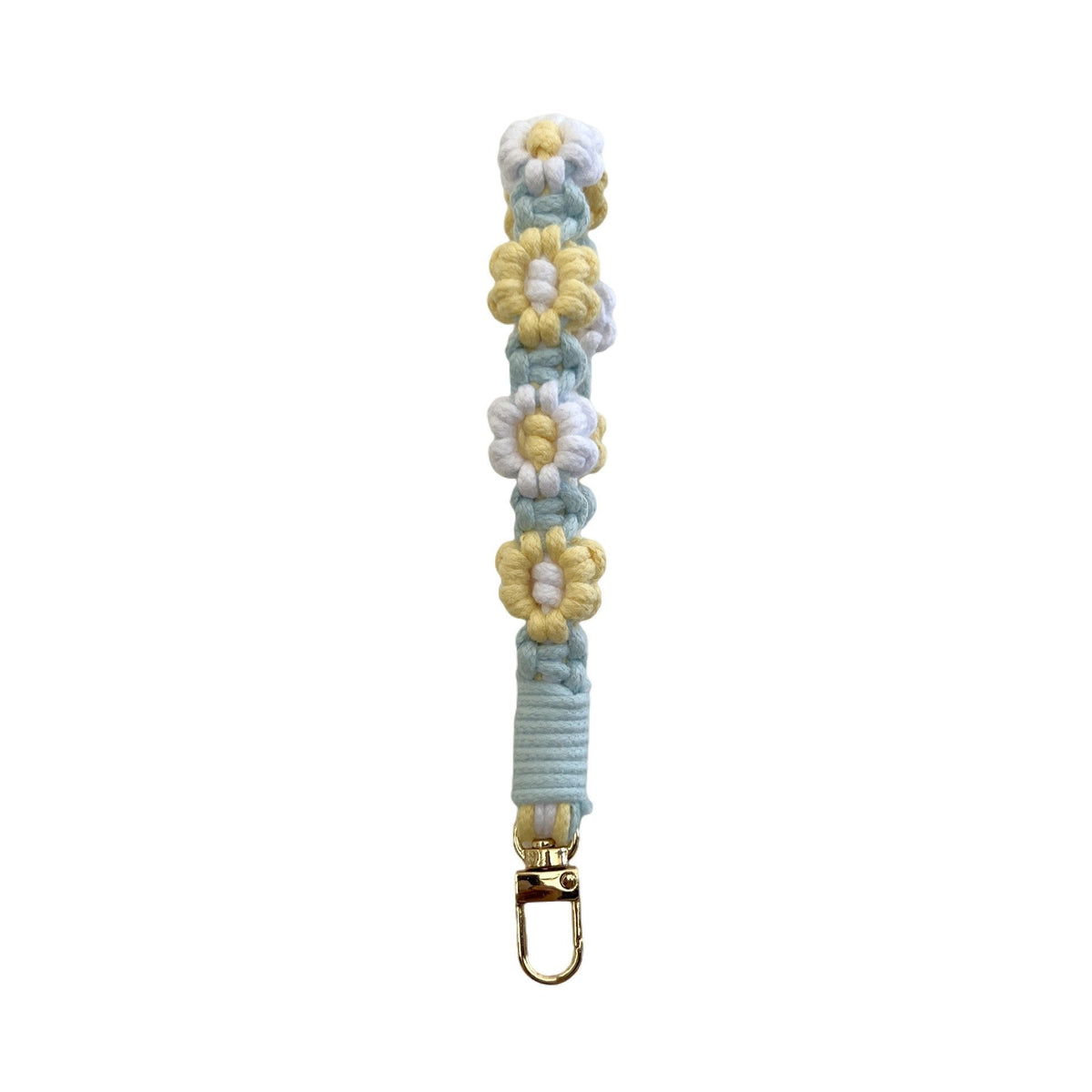 Floral Macrame Keychain Holder Red | High & Bury