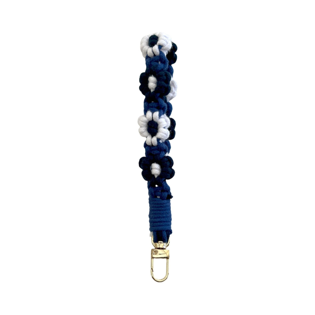 Floral Macrame Keychain Holder Red | High & Bury