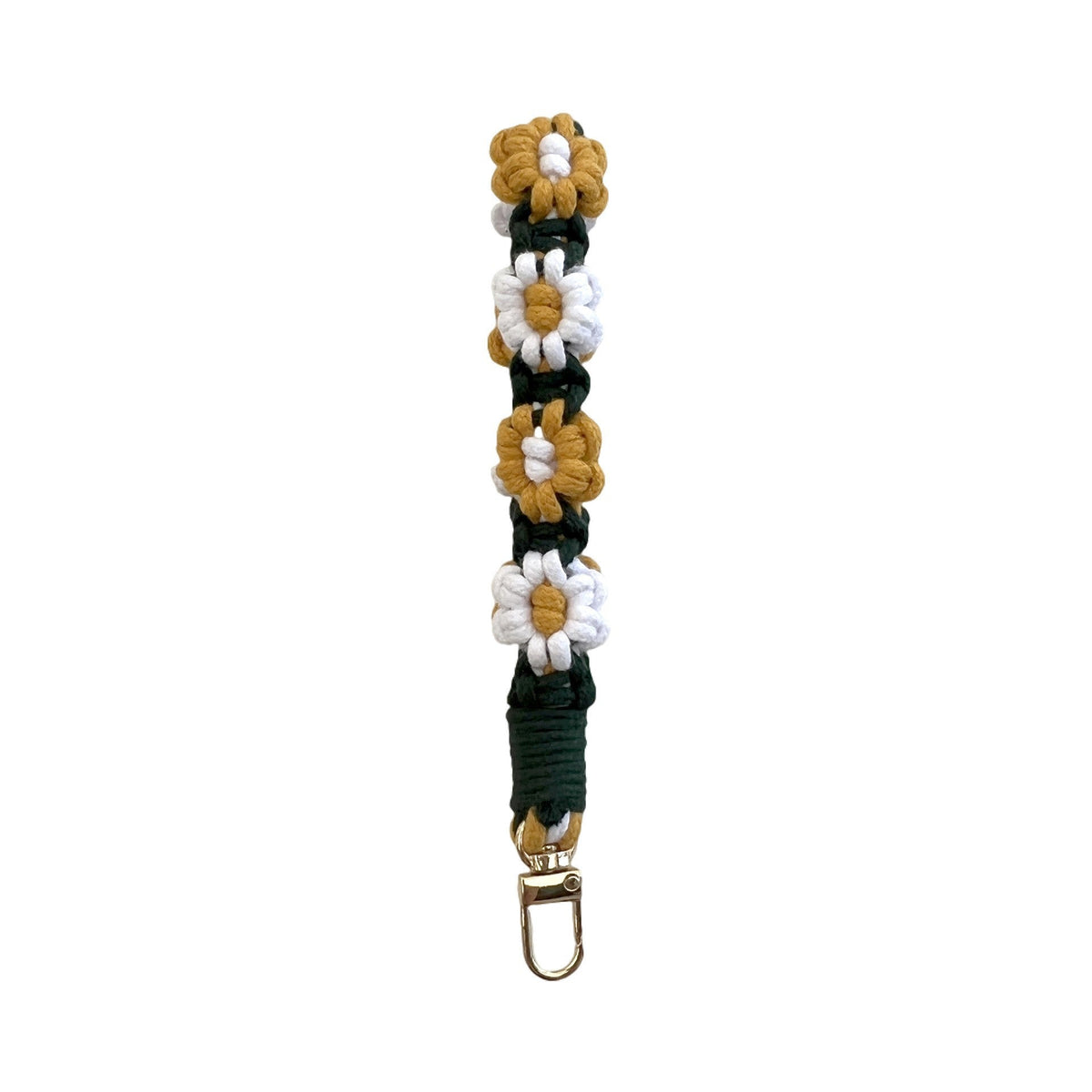 Floral Macrame Keychain Holder Red | High & Bury
