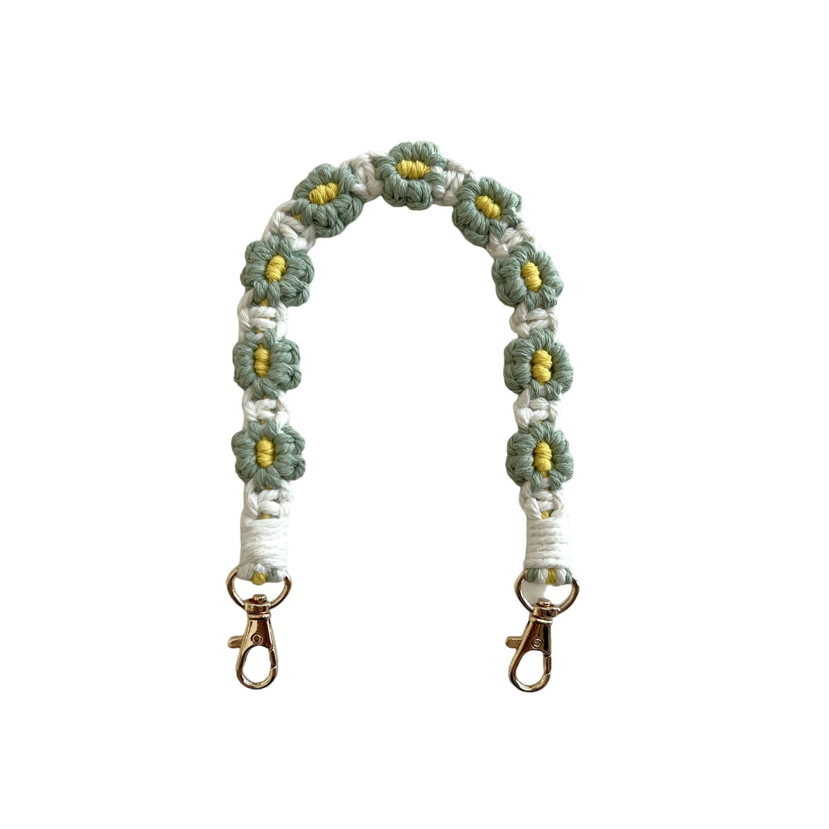 Floral Macrame Keychain Strap | High & Bury
