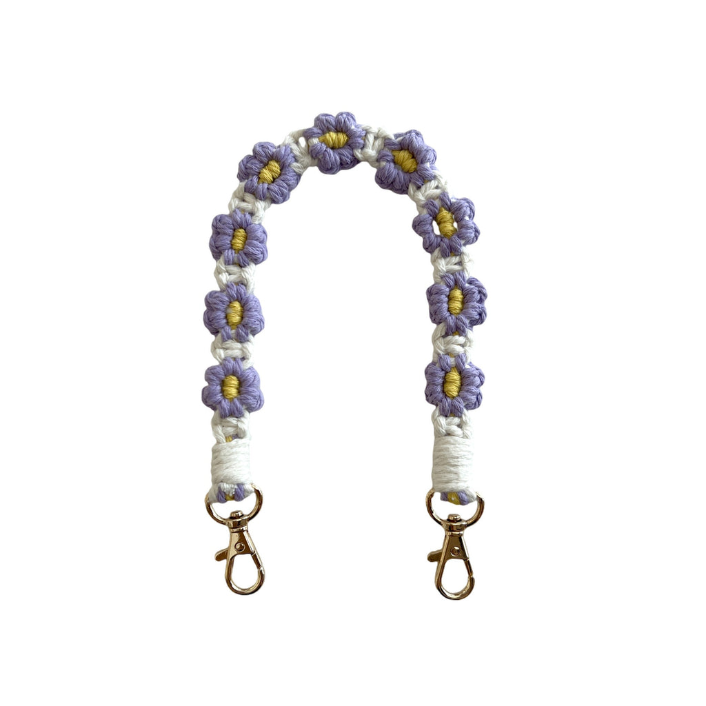 Floral Macrame Keychain Strap | High & Bury