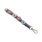 Floral Macrame Keychain Strap Red | High & Bury