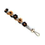 Floral Macrame Keychain Strap Red | High & Bury