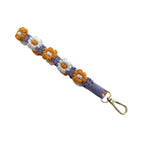 Floral Macrame Keychain Strap Red | High & Bury
