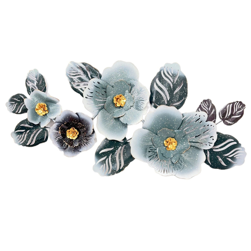Floral Metal Wall Art Sculpture Cement 37 | High & Bury