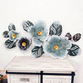 Floral Metal Wall Art Sculpture Cement 37 | High & Bury